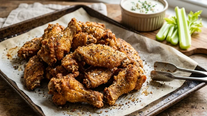 Truly Crispy Baked Chicken Wings with Baking Powder Method