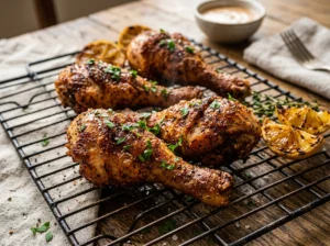 Crispy Air Fryer Chicken Drumsticks (Baking Powder Method)