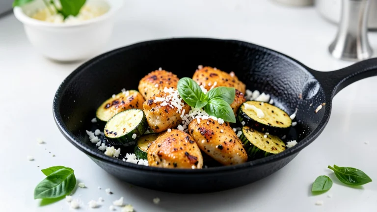 Air Fryer Garlic Herb Chicken and Zucchini Bites