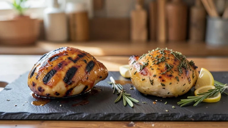 Oven Baked vs Charcoal Grilled Chicken Breasts