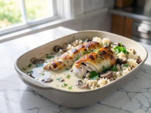 Classic Oven Baked Chicken and Rice with Cream of Mushroom Soup