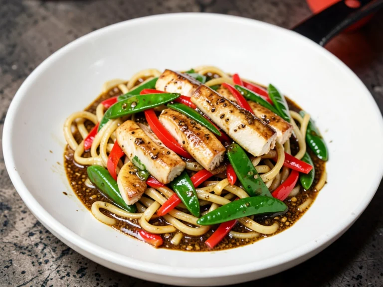 Chicken and Udon Noodle Stir Fry