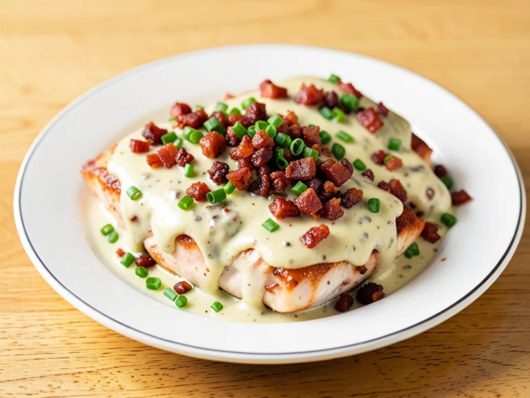 Creamy Garlic Bacon Crockpot Chicken