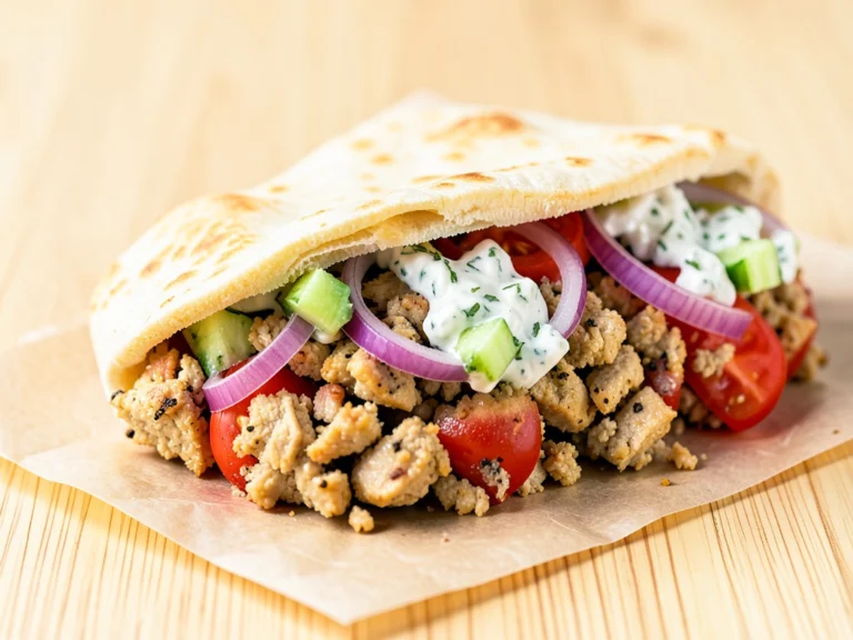 Greek Ground Chicken Gyros