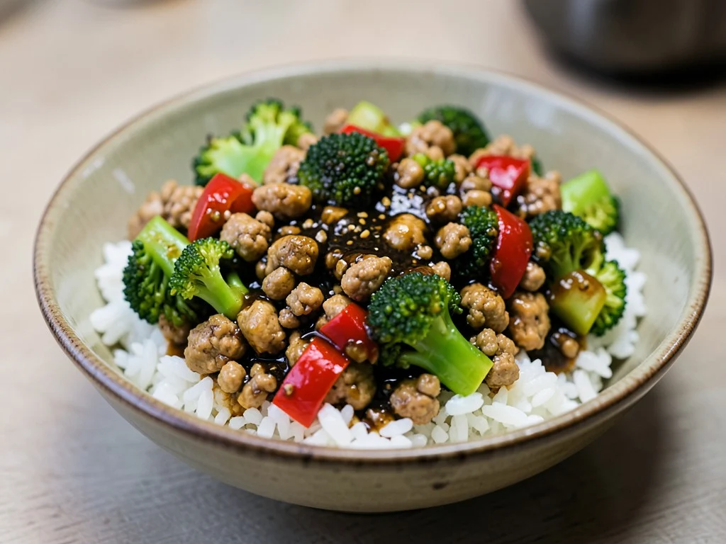 20-Minute Ground Chicken Asian Stir-Fry
