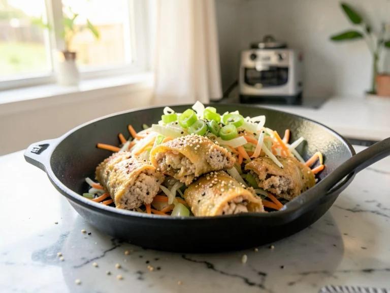 20 Minute Ground Chicken Egg Roll in a Bowl