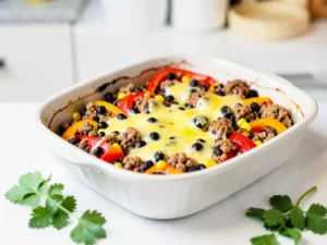 Fiesta Ground Chicken Stuffed Peppers (Melted Monterey Jack, 165°F Safe)