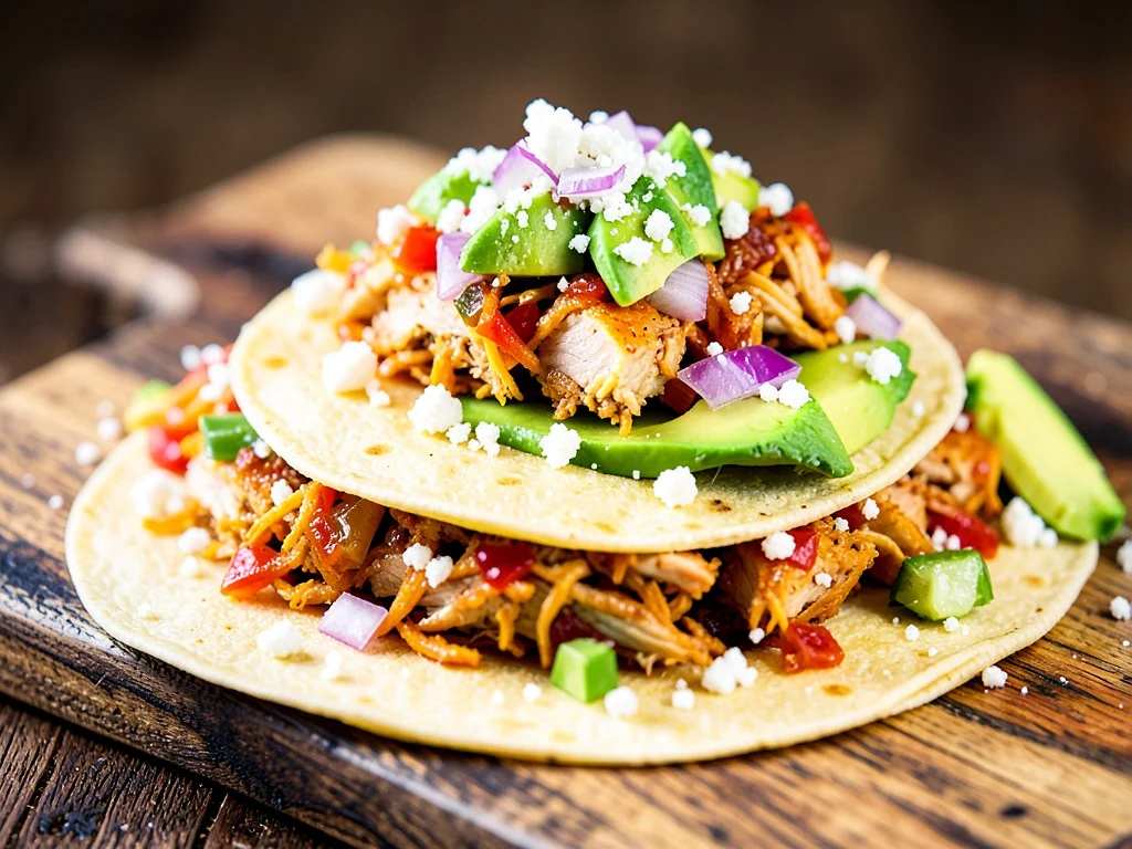 Seasoned Shredded Chicken Tacos with Chicken Breast