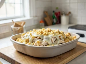 Classic Million Dollar Chicken Casserole with Ritz Crackers