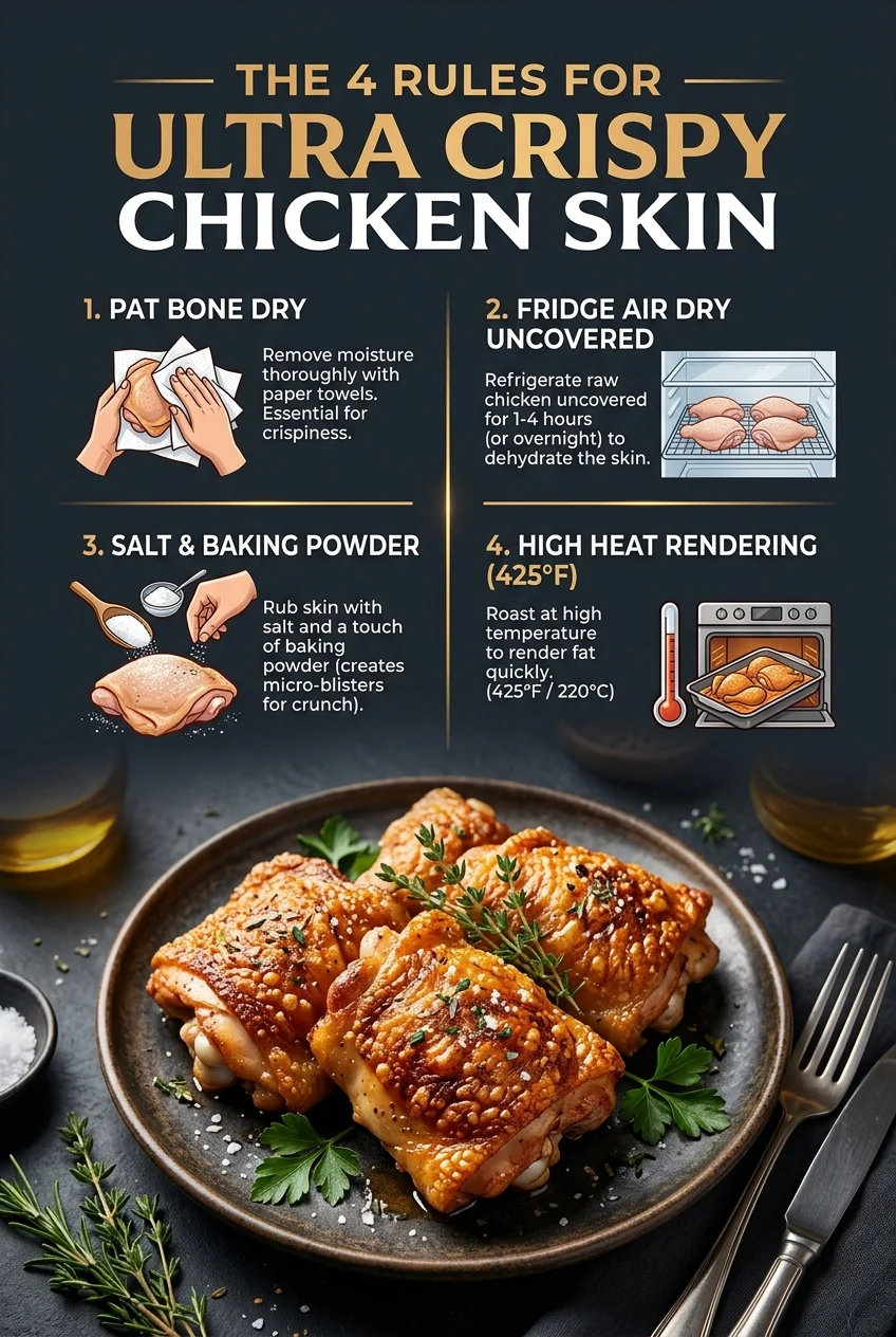 Crispy Chicken Skin Infographic