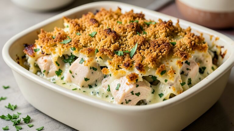 Chicken and Herb Stuffing Casserole