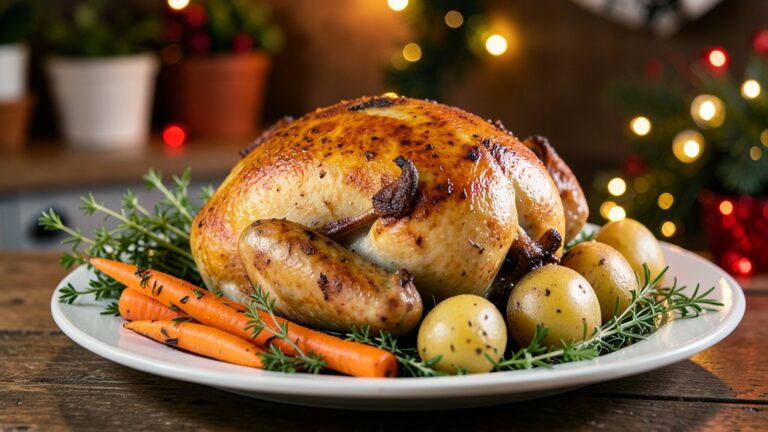 Thanksgiving Roast Whole Chicken with Herb Butter